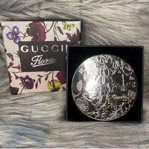 GUCCI “FLORA” Silver Floral Purse MIRROR New In Box -RARE